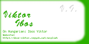 viktor ibos business card